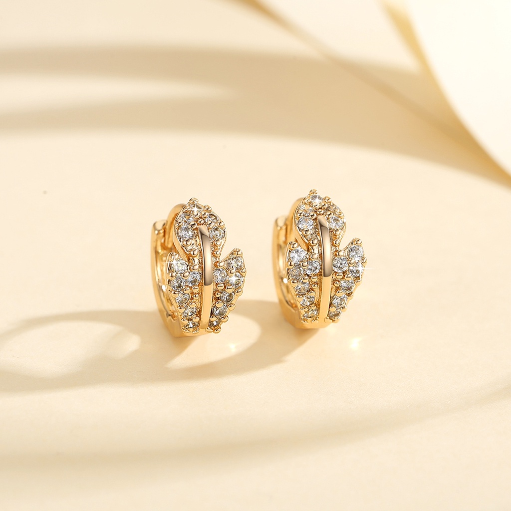 Y823 [COD✔]Anting Wanita Titanium Korea Dewasa Emas Berlian Anti Karat Anting Wanita Titanium Dewasa