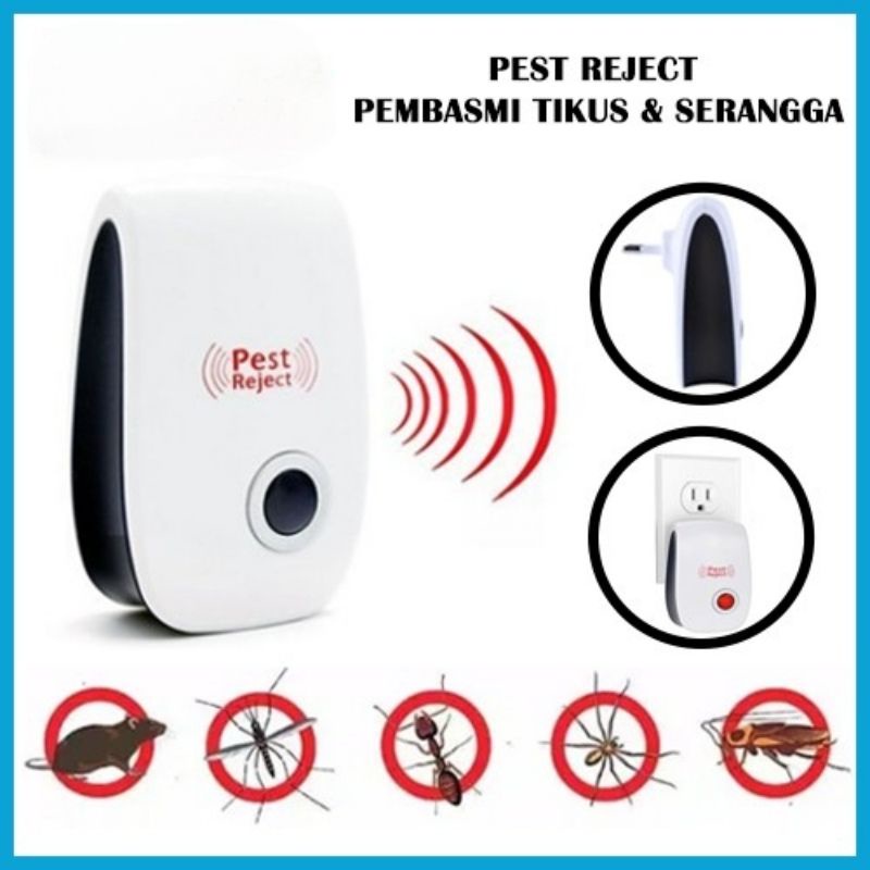 Riddex Pest Repeller Merah Aid Plus Control /Alat Pengusir Tikus Serangga Elektrik