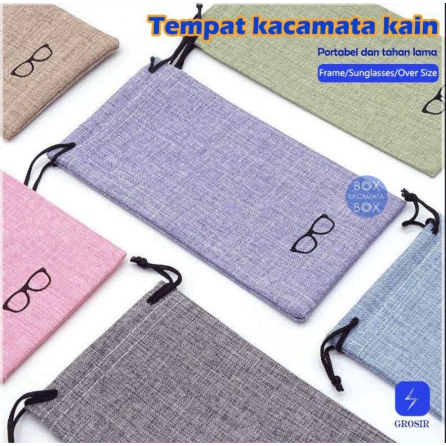 Kantong Kain Kacamata / Sarung Pelindung Kacamata Full Colours Terbaru Keren Lembut Unisex