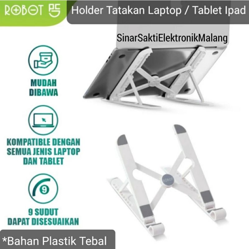 Robot Stand Holder Laptop Alas Dudukan Tablet Notebook Ipad Plastik Tebal Kuat