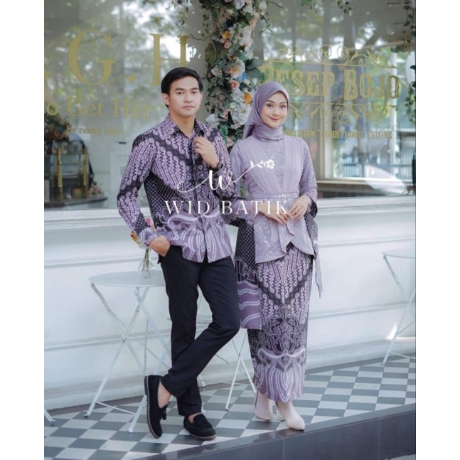 COUPLE PASANGAN AVEENA COUPLE KEBAYA SELENDANG KEMEJA BATIK PRIA LENGAN PANJANG KEBAYA BRUKAT LACE APPLY PAYET MUTIARA SARIMBITAN TUNANGAN BAJU WISUDA TERBARU BAJU KONDANGAN