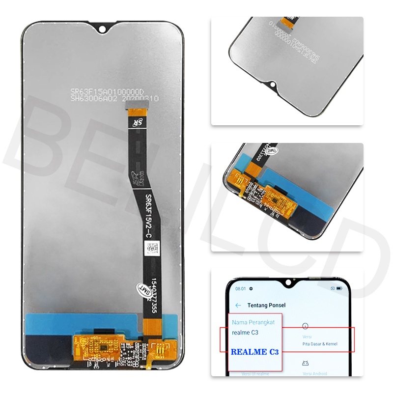 [ORIGINAL] LCD Samsung GALAXY M20 M205 Fullset Touchscreen ORI Touch Screen Bagian Digitizer Layar Sentuh Versi Tinggi