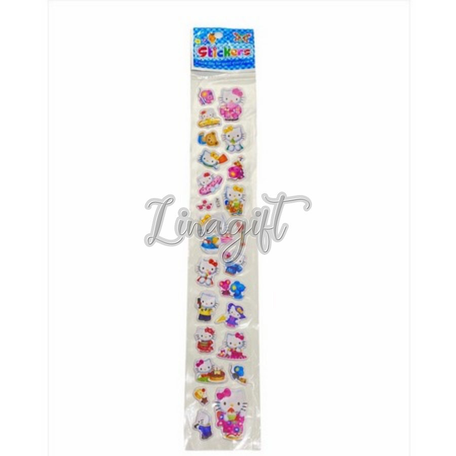 STIKER BT2I / BTS / MIKEY / HELLO KITTY / PRINCES TIMBUL GELEMBUNG 40PC BUBBLE PANJANG / STIKER KPOP