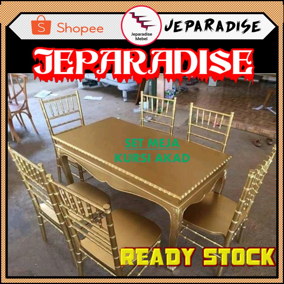 Jual SET AKAD NIKAH | SET MEJA MAKAN TIFFANY BAMBU 1 SET MEJA AKAD (6