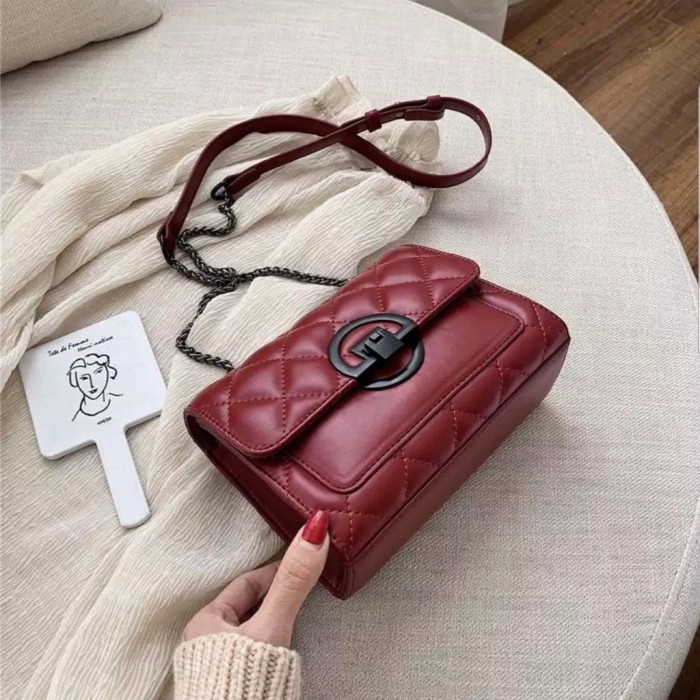 Cod Tas Pesta Mewah Wanita Elegan Terbaru Buat Kondangan Import - Merah