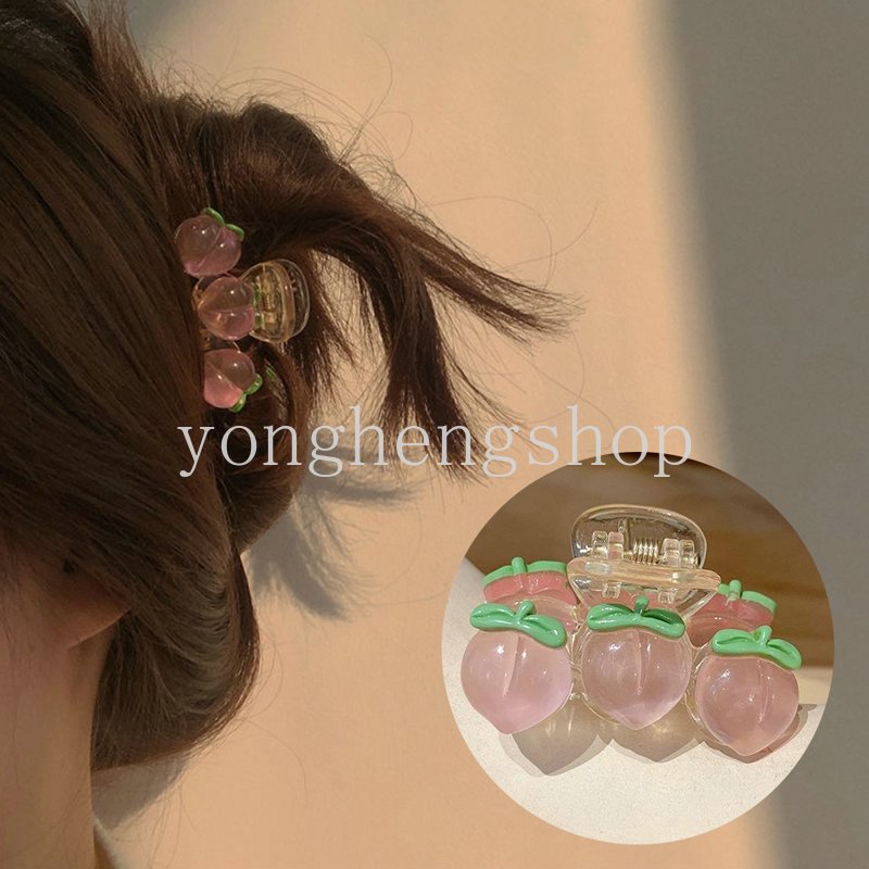 Jepit Rambut Model Cakar Desain Kepiting Warna Pink Peach Untuk Wanita