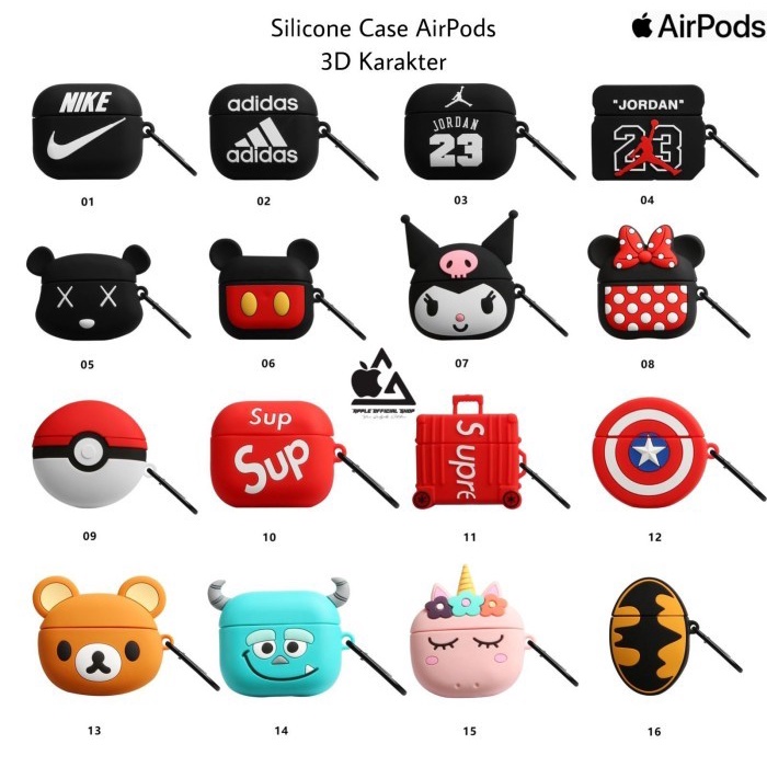 SILIKON CARTOON JORDAN DISNEY CASE 3D AIRPODS GEN 1 2 3 PRO PREMIUM