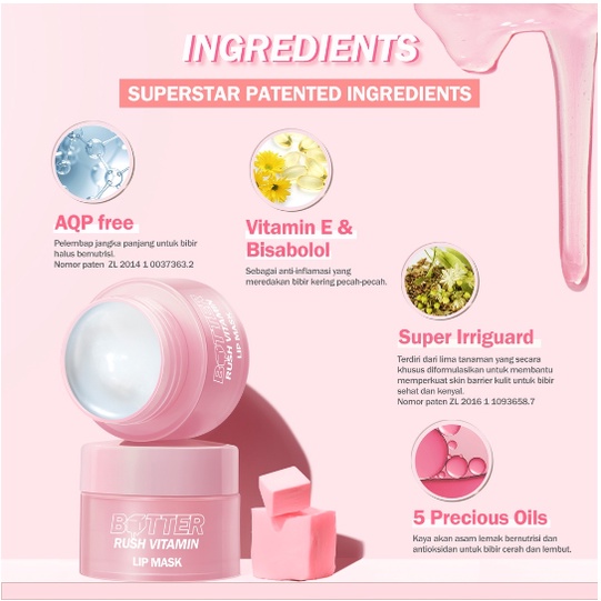 [FREE GIFT] BARENBLISS Butter Rush Vitamin Lip mask Moisturizing Lip Balm