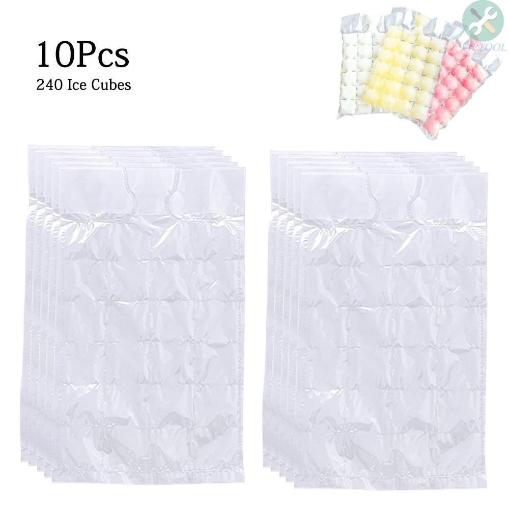 Kantong Plastik Cetakan Es Batu 24 Cube Sekali Pakai Disposable Ice Bag Isi 10pcs