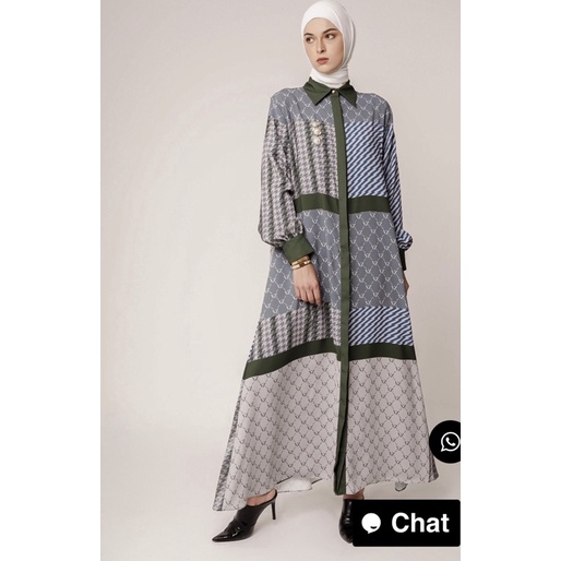 Rumaisha Dress Smoke Green - Vivi Zubedi