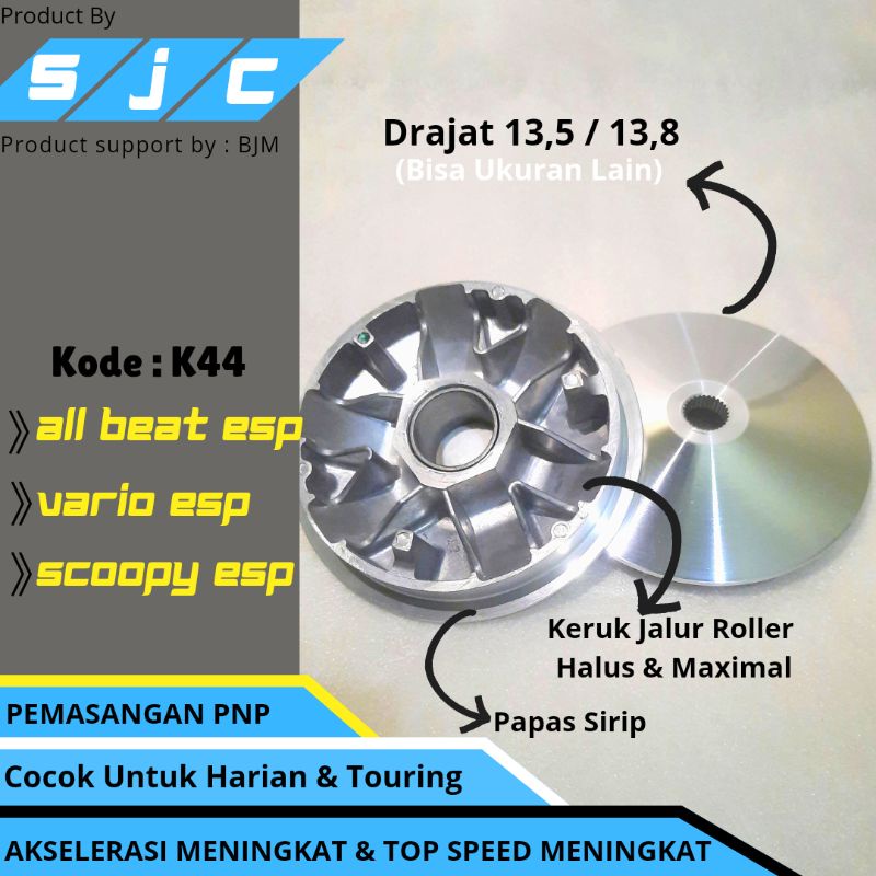 Rumah Roller Beat Esp Vario 110 Pulley Scoopy Esp bubut custom