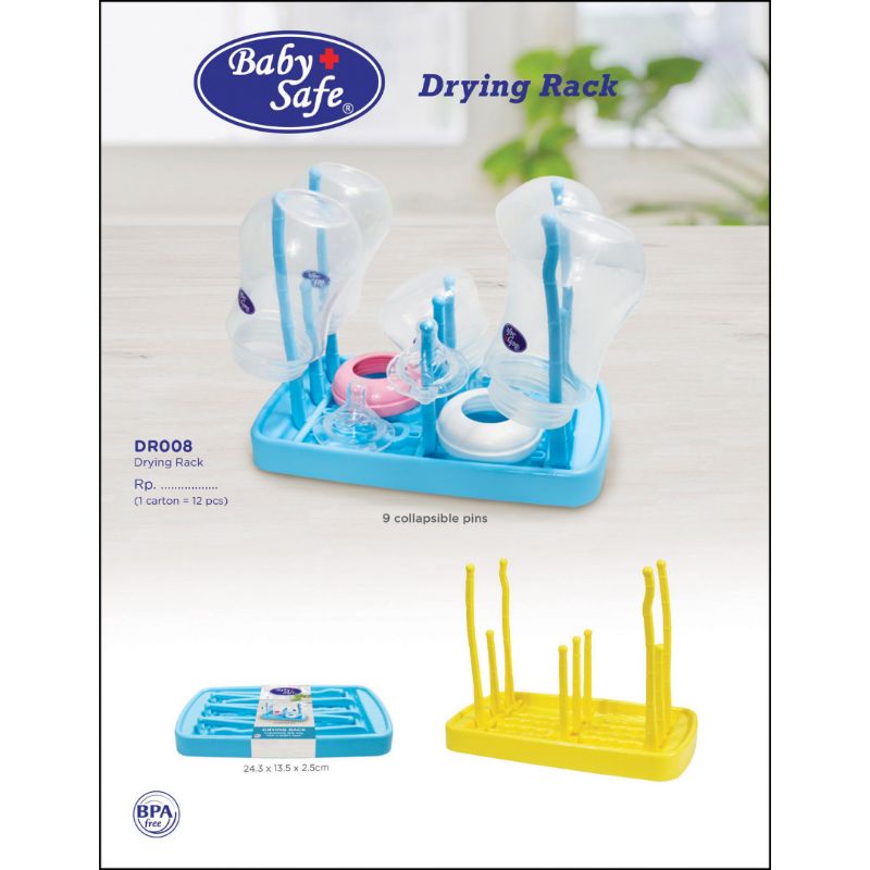 Baby Safe Drying Rack DR08 - Rak Pengering Botol Susu Bayi