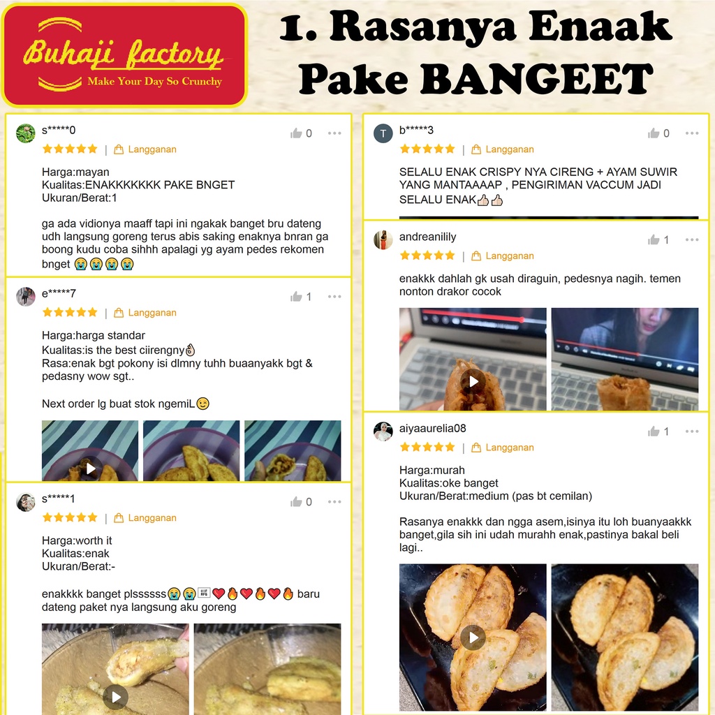 Cireng Isi Ayam Suwir Full Mozarella Lumer Pedas Premium Isi Banyak by Buhaji Factory