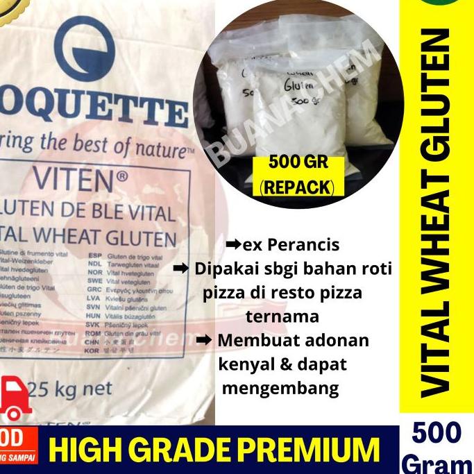 

✨MEN SALE✨ Vital Wheat Gluten 500 gr / Tepung Protein Murni / Tepung Gandum Pizza !!!