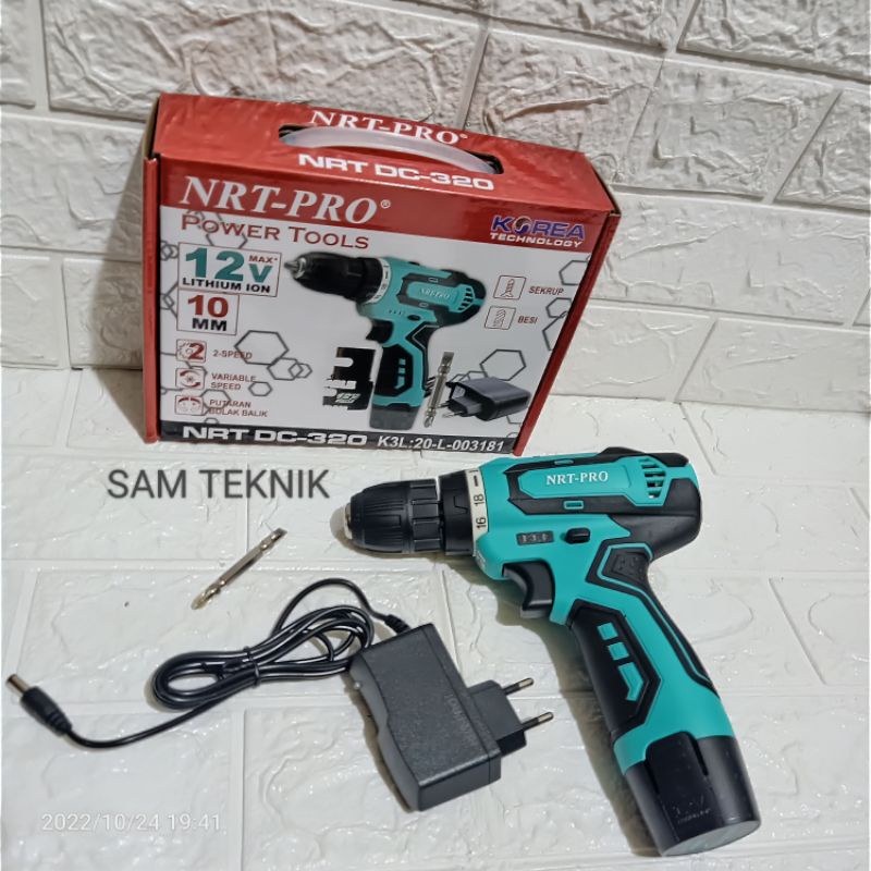 Bor Nrt Pro 320DC 12 Volt 1 baterai - Nrt 10mm 12v