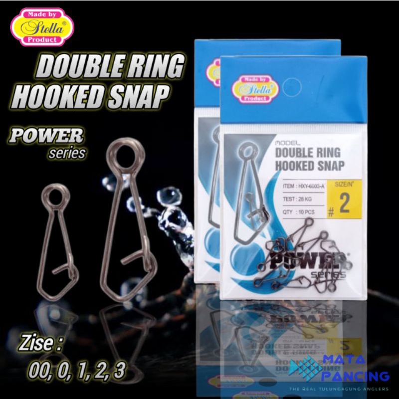 Stella nice snap italian snap black nickel double ring snap murah dan kuat kuat untuk casting dan pancing joran tegek lumut