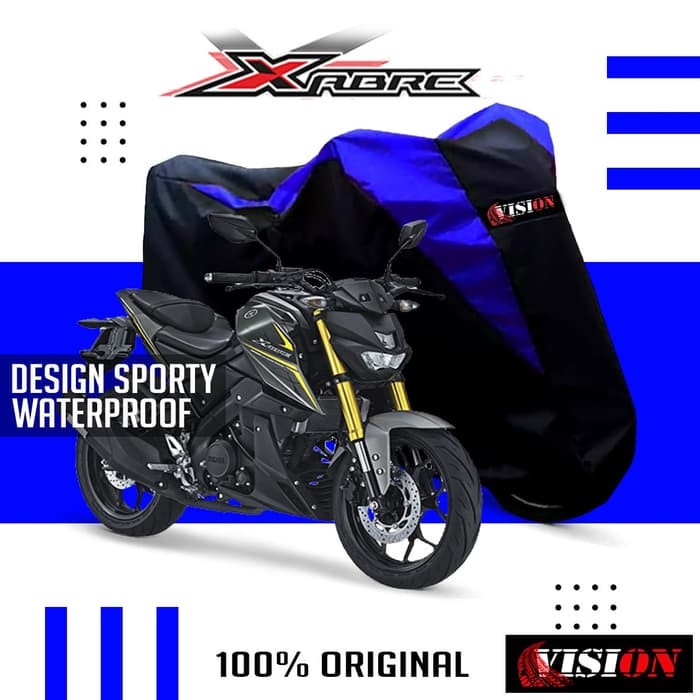 Sarung Motor Yamaha Xabre Vixion Biru Anti Air Body Cover Waterproof Cover Motor Murah Mantel B6K5 P