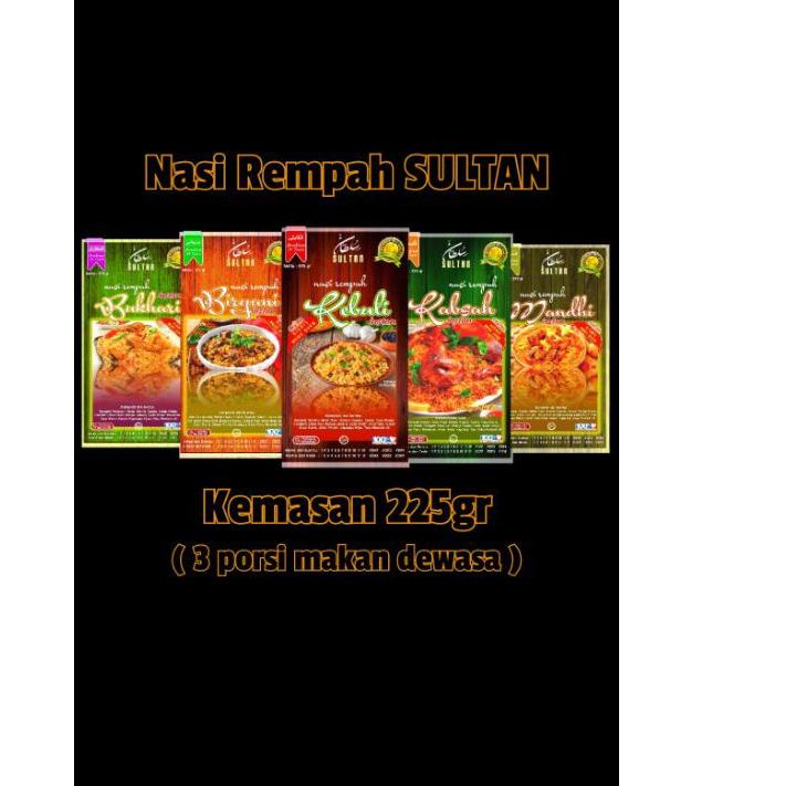 

Gold Promo 8 porsi (Beras 500 gr+samin+kismis+bumbu) Nasi Sultan.