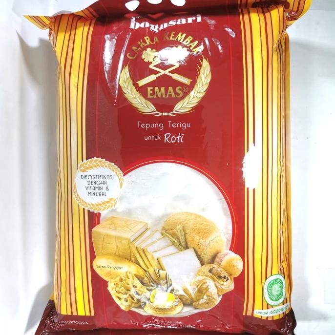 

[COD] Tepung terigu Cakra Kembar Emas Roti 5 kg [COD]