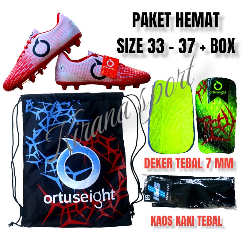 SEPATU BOLA ANAK ANAK PAKET PROMO ORTUSEIGHT SIZE 33 -38 MURAH BISA COD