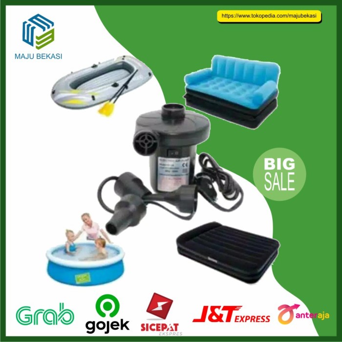 Pompa Angin Listrik Elektrik Tiup Vacuum Bag Kolam Kasur Balon