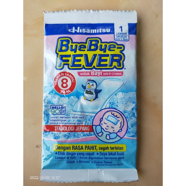 byebye fever 1lembar untuk bayi/untuk anak