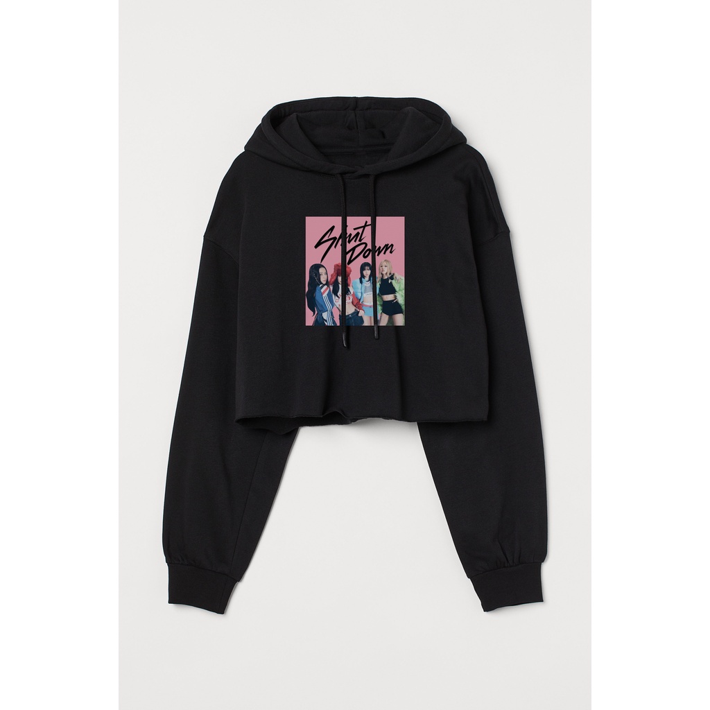 Blackpink Crop Hoodie Shut Down Series