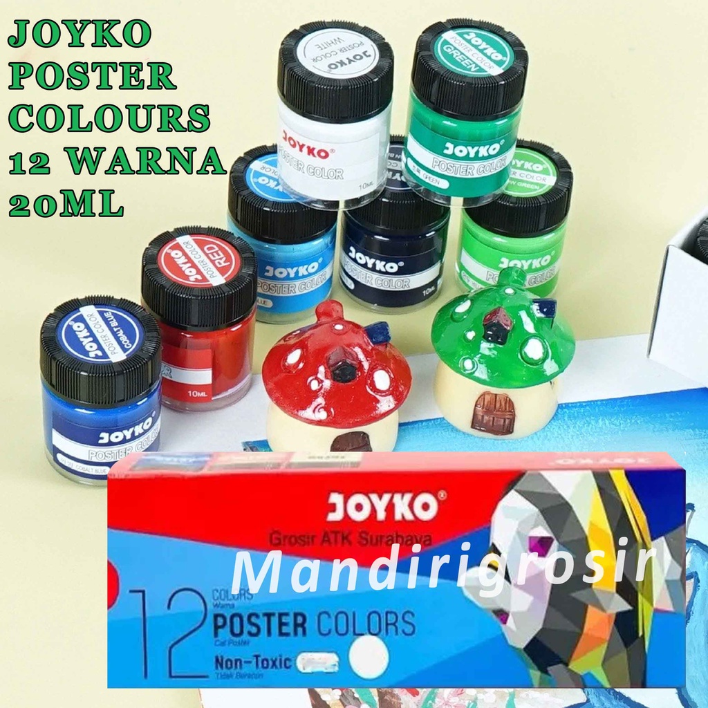 Poster Colors * Joyko * Cat Poster * 12 Warna 20ml