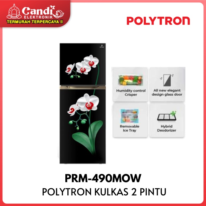 POLYTRON KULKAS 2 PINTU 350 LITER PRM-490MOW