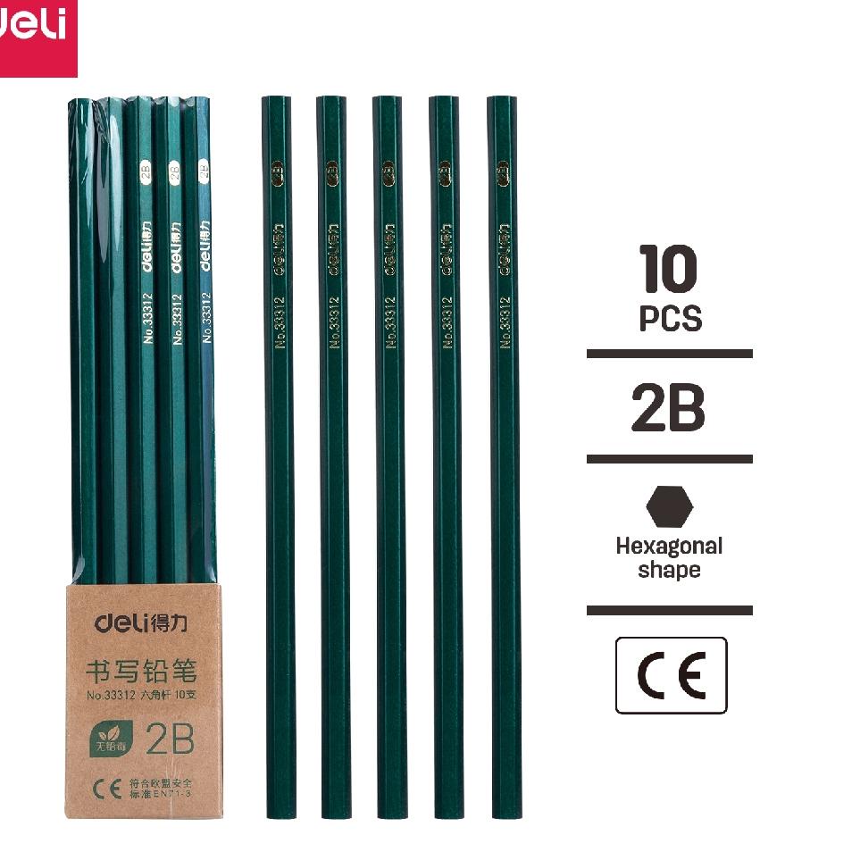 

New ! Deli Combo Set 2 - 10pcs Pensil 2B + 3pcs Penghapus + Rautan Putar ..