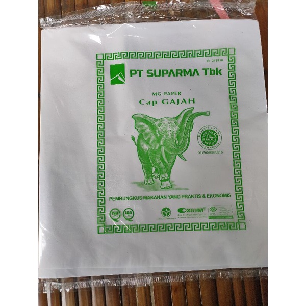 

Kertas nasi MG paper/ Kertas Nasi KFC / kertas minyak putih / kertas laminasi cap gajah