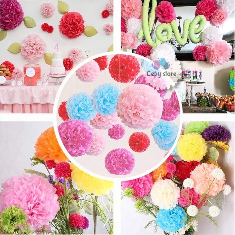 

Tissue Pompom / Pompom Kertas 25cm