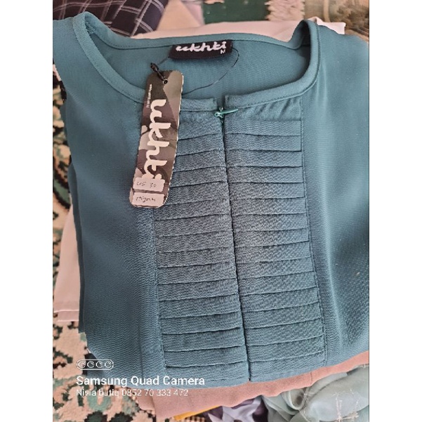gamis ukhti hijab munira ug30 detail lipet bagian dada dan lengan catik dan cocok buat ld 100 bb 58k