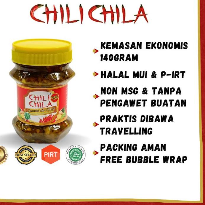 

Terlaris Today AIZA FOOD - SAMBAL CHILI CHILA 140GRAM READY TO EAT SAMBEL RUMAHAN KEMASAN EKONOMIS PRAKTIS 140GR HALAL NO GULA 