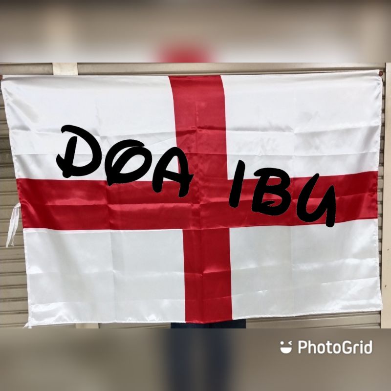 

best seller bendera ENGLAND bahan satin 90cm x 135cm