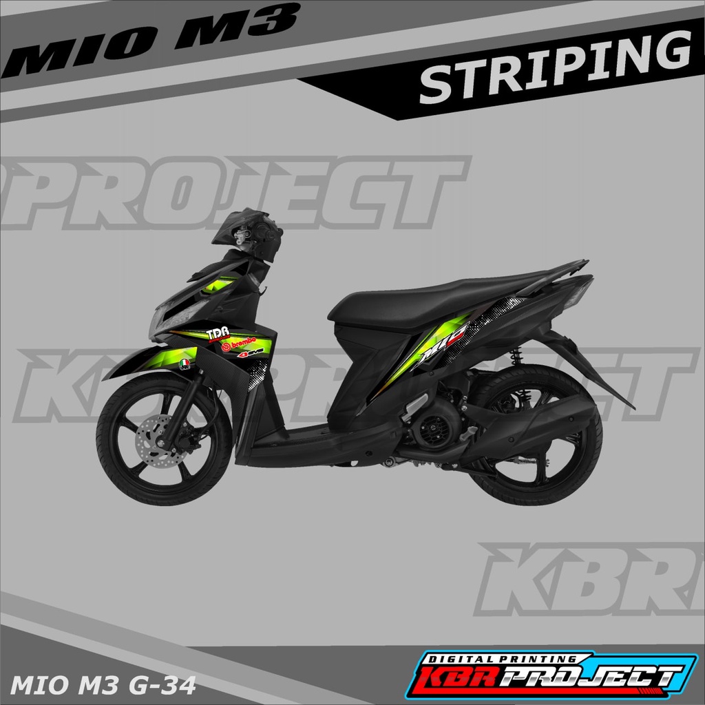 [COD] Stiker MIO M3 variasi Racing sticker motor YAMAHA MIO M3 G.34 HOLOGRAM TRANSPARAN