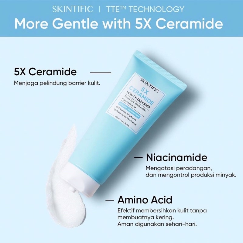 SKINTIFIC 5X Ceramide Skincare Paket Moisturizer | Cleanser | Soothing toner | Serum Sunscreen Barrier Repair | 5X ceramide skin barrier repair moisturize gel