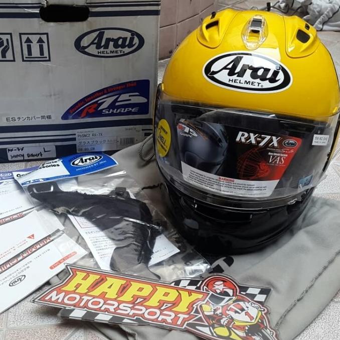 PRODUK- HELM FULL FACE MERK ARAI RX-7X KENNY ROBERT SIZE L ORIGINAL JAPAN DOT .