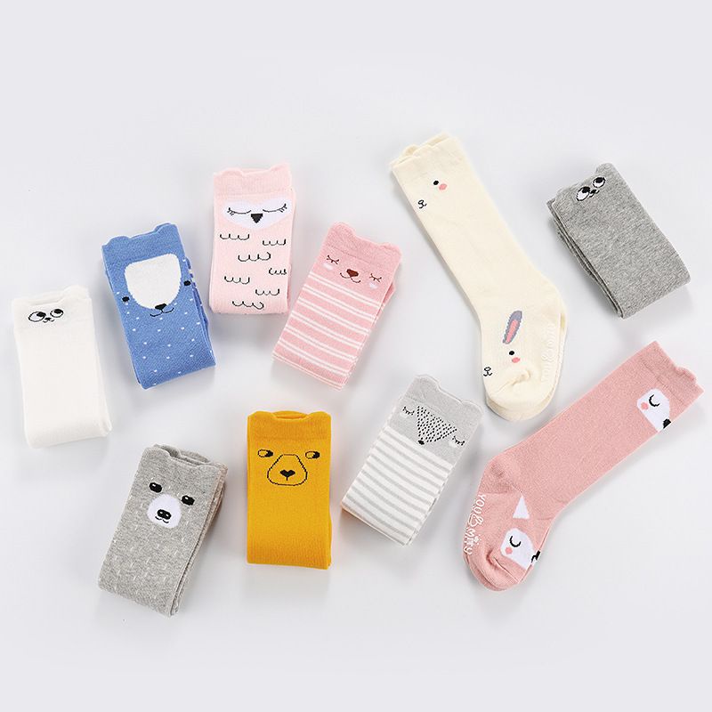 KAOS KAKI BAYI ANAK KARAKTER ANIMAL PANJANG ANTI SELIP LUCU IMPORT HALUS KATUN PREMIUM BAGUS