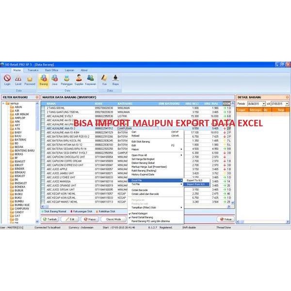 Sid Retail Pro Toko Minimarket Swalayan Grosir 2015 V6127 Unlimited