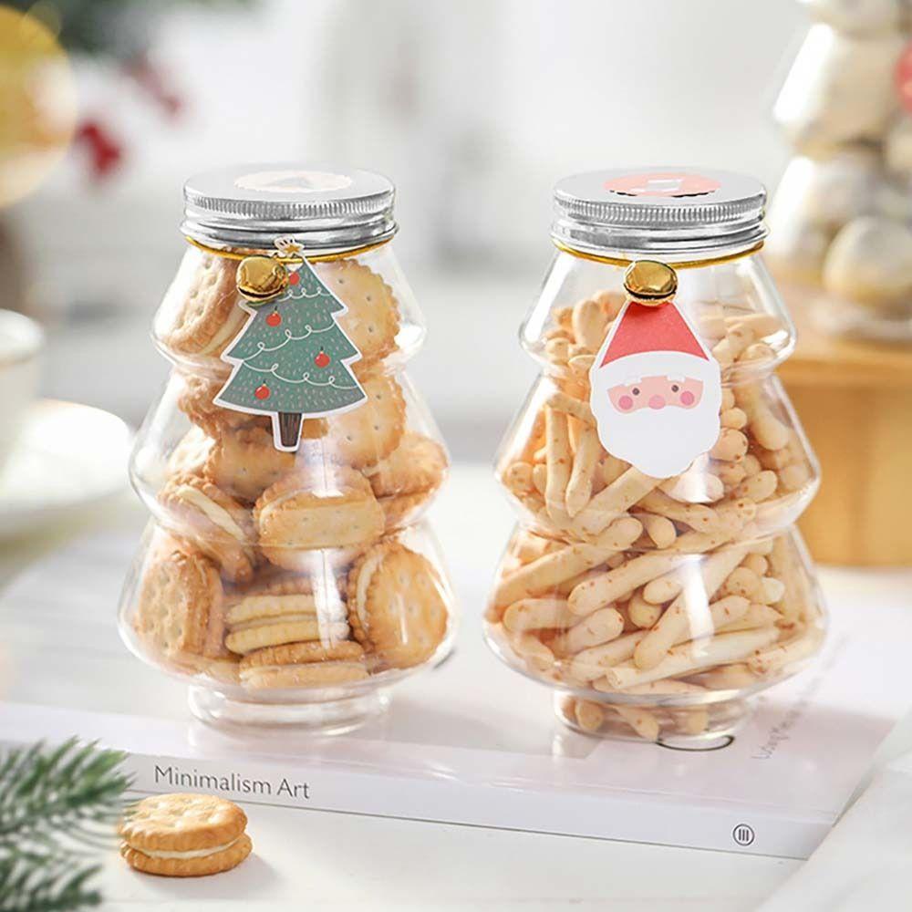 [Elegan] Pohon Natal Toples Manis 6 Pcs Tahun Baru Anak-Anak Mendukung Dekorasi Natal DIY Ruang Tamu Dekorasi Rumah Toples Penyimpanan