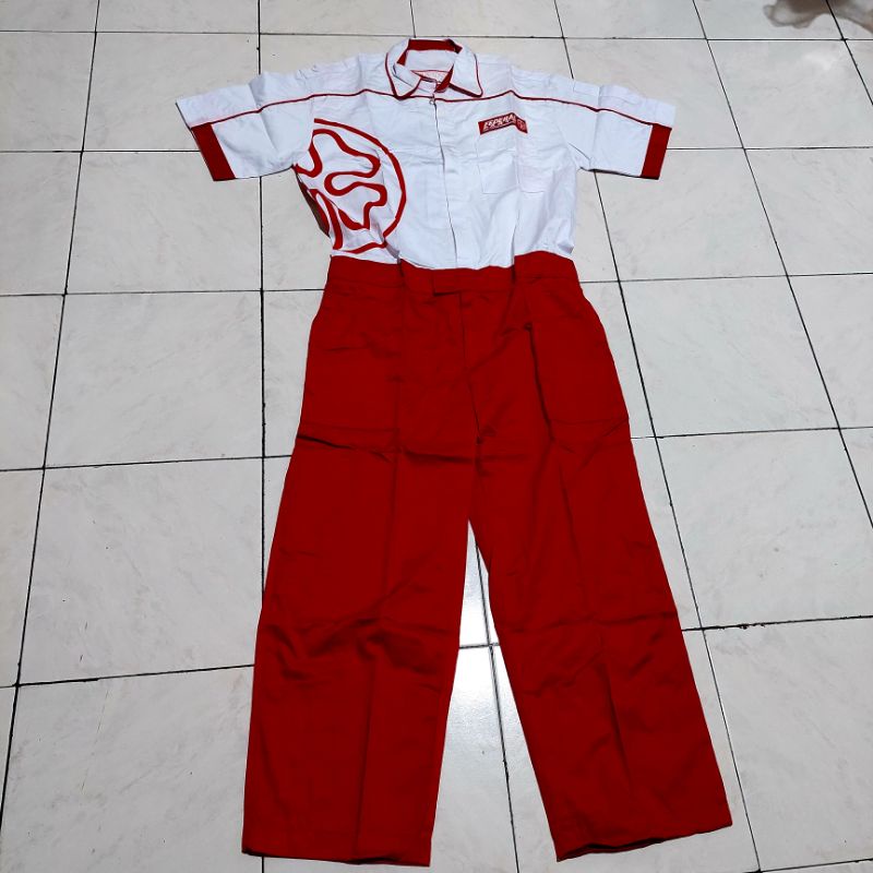 baju seragam mekanik federal limited edition  baju set celana mekanik setelan seragam bengkel motor 