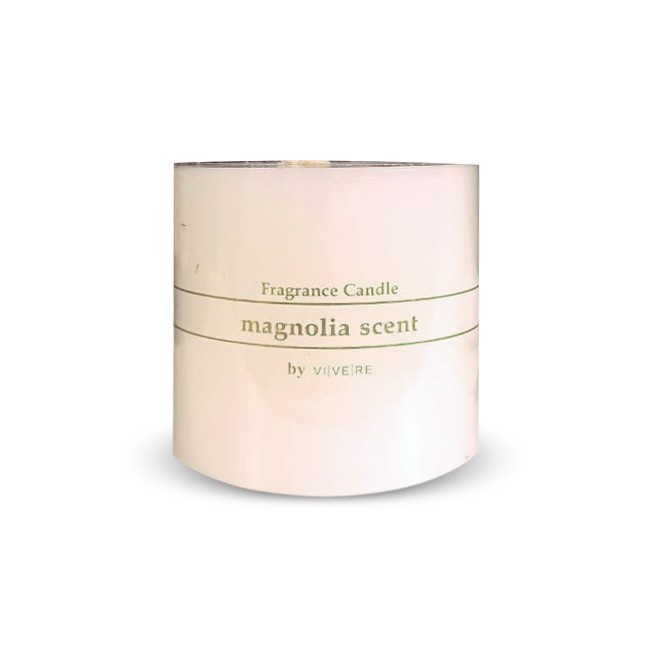 LILIN / VIVERE PILLAR CANDLE MAGNOLIA WHITE 7.5X7.5CM