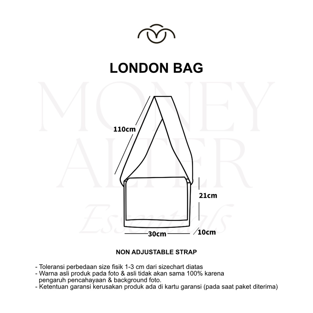 Money Alter - London Bag / Tas Slempang Kanvas
