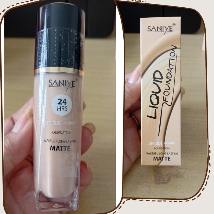 [ 100% ORIGINAL &amp; READY ]BPOM SANIYE R6012 MATTE LIQUID FOUNDATION 24 HOURS LONG - LASTING SPF 35 4 COLORS MATTE