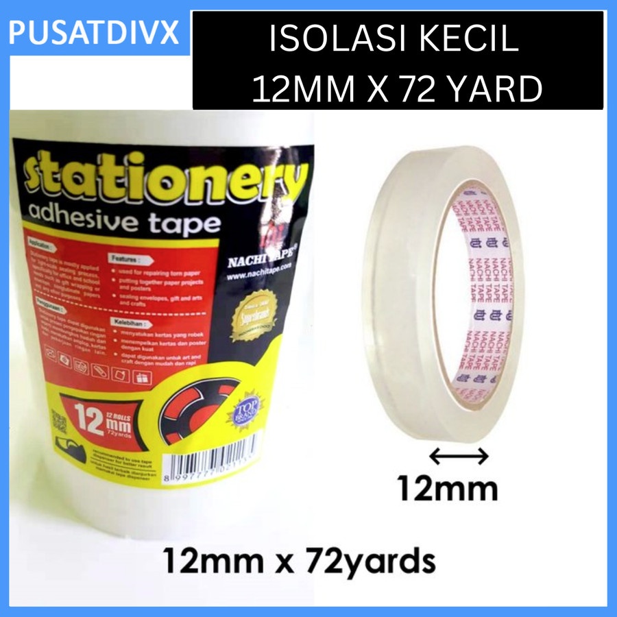 

ISOLASI SELOTIP 0.5 INCH / LAKBAN 12mm x 72 YARD BERRY SOLASI PACKING