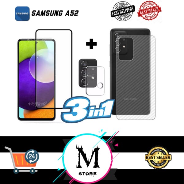 Paket Tempered Glass Samsung A52 Free Garskin