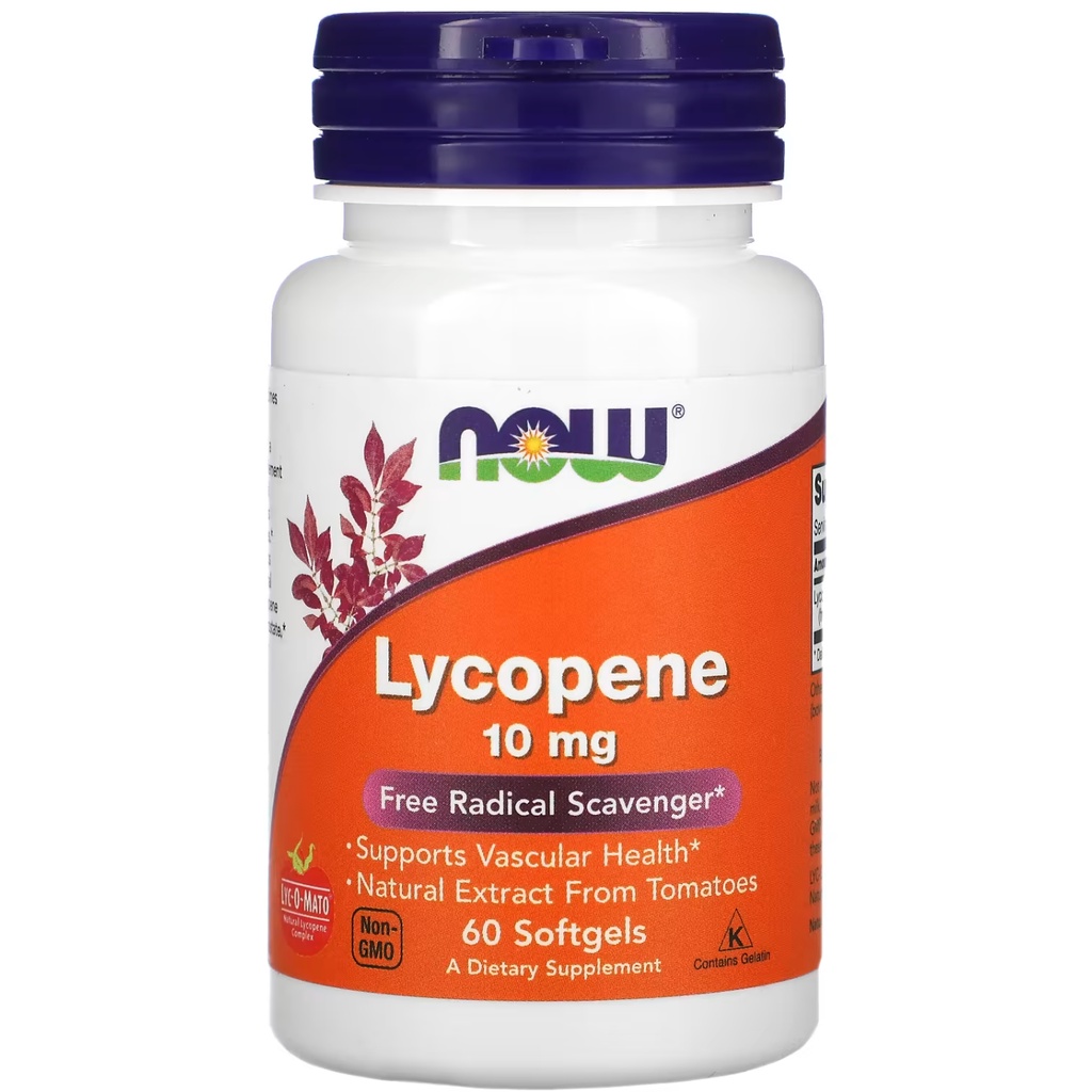 Now Food Lycopene 10 mg 60 soft Anti Radikal bebas Jaga Kesehatan Vaskular ORI USA