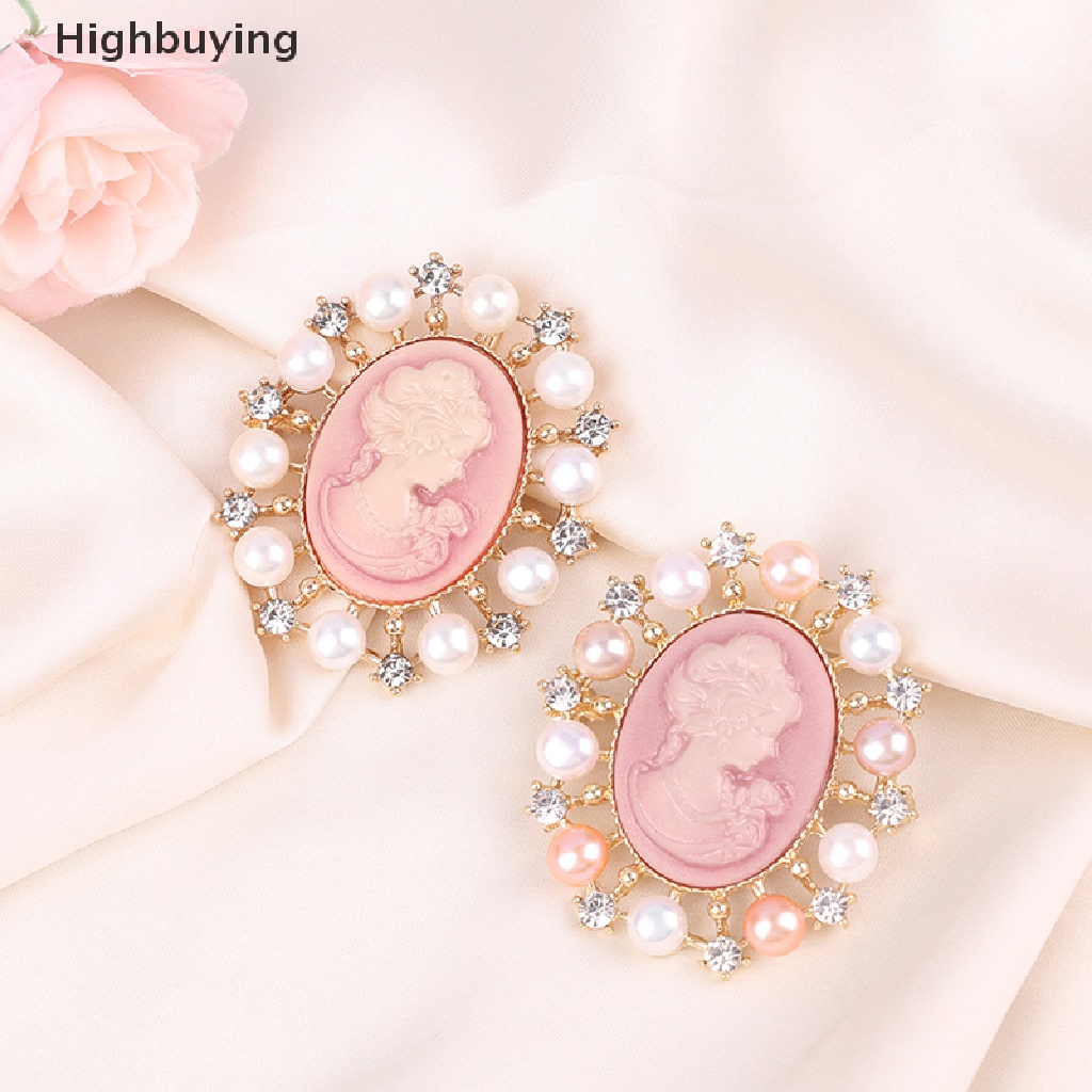 Bros Pin Desain Simulasi Mutiara Cameo Gaya Victoria Vintage Untuk Wanita Glory