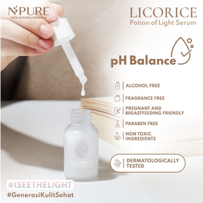 ✨ AKU MURAH ✨ NPURE LICORICE Potion Of Light Serun 20ml / Serum Wajah